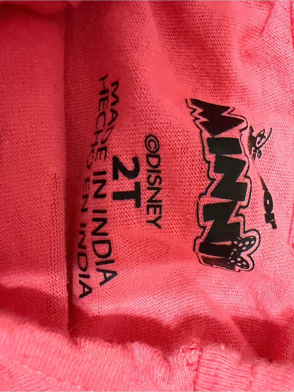 Disney Coral Pink Minnie Graphic Tank Top